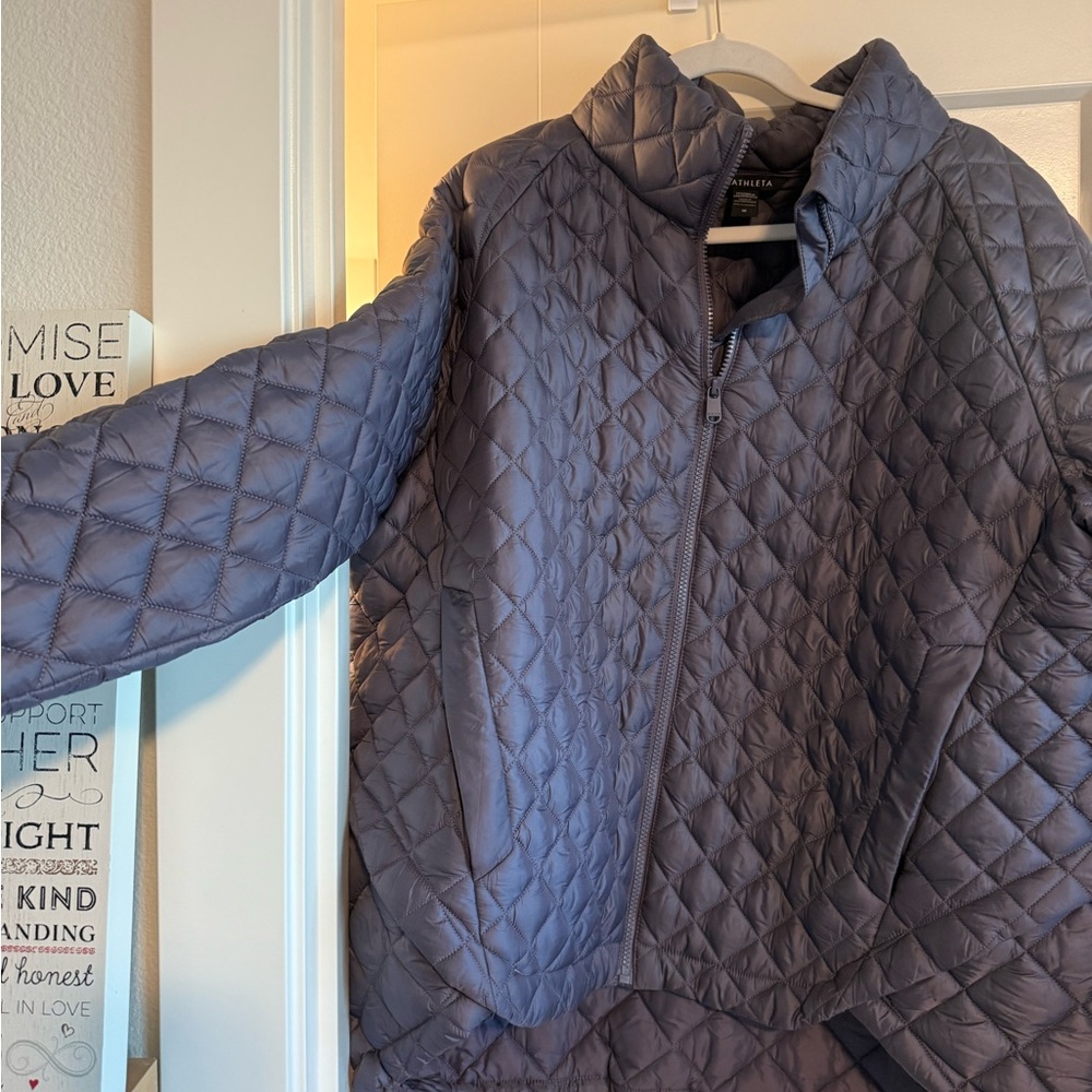 Athleta Quilted Jacket in Deep Purple